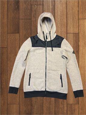 686 Jacket Women's Beige Full Zip Fleece Snowboard Ski Winter